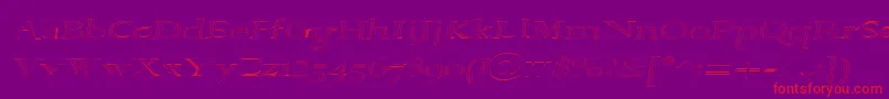 Alpharev ffy-Schriftart – Rote Schriften auf violettem Hintergrund