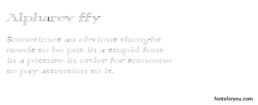 Шрифт Alpharev ffy