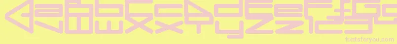 Umopmed Font – Pink Fonts on Yellow Background