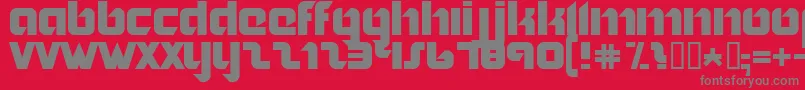 Nordic ffy Font – Gray Fonts on Red Background