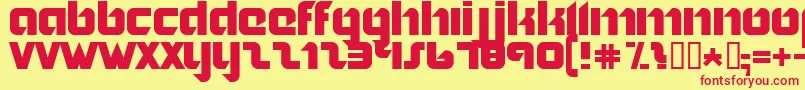 Nordic ffy Font – Red Fonts on Yellow Background