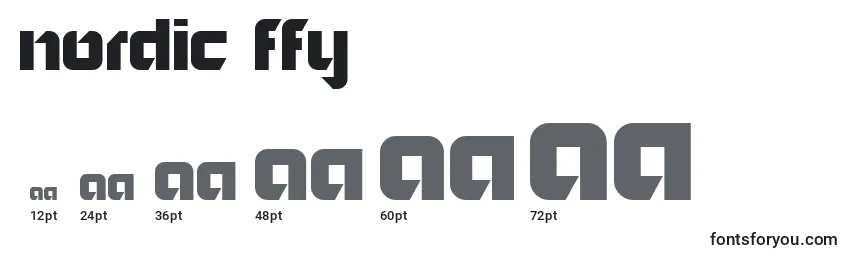 Размеры шрифта Nordic ffy