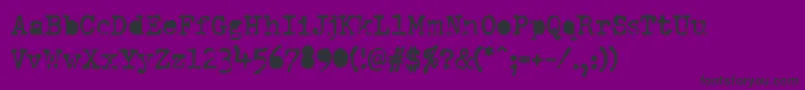 PfdumboldtypewriterOneBold Font – Black Fonts on Purple Background