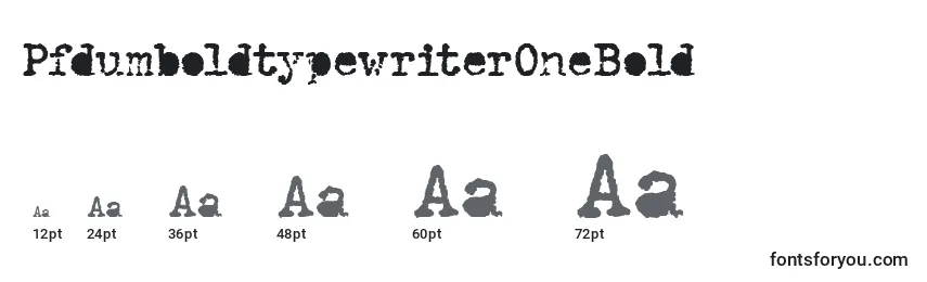 PfdumboldtypewriterOneBold Font Sizes