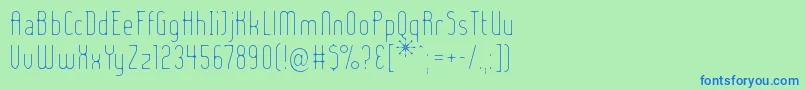 Ladyiel-Schriftart – Blaue Schriften auf grünem Hintergrund