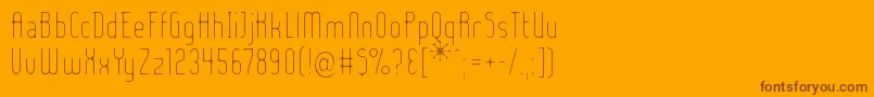 Ladyiel-Schriftart – Braune Schriften auf orangefarbenem Hintergrund