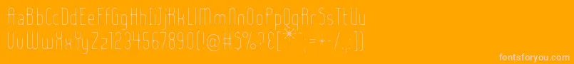 Ladyiel-fontti – vaaleanpunaiset fontit oranssilla taustalla