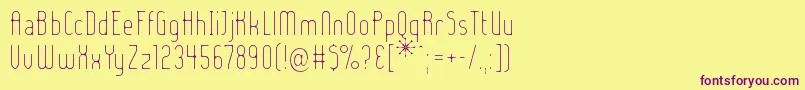 Ladyiel Font – Purple Fonts on Yellow Background