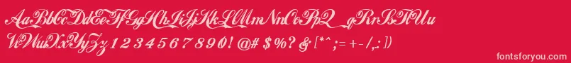 CocaColaIi Font – Pink Fonts on Red Background