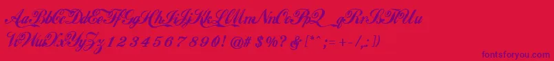 CocaColaIi Font – Purple Fonts on Red Background