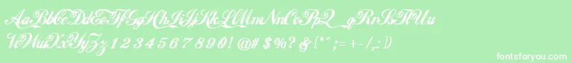 CocaColaIi Font – White Fonts on Green Background