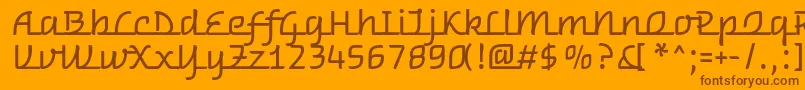 Lisätietoja WarnesRegular-fontista WarnesRegular-fontti – ruskeat fontit oranssilla taustalla