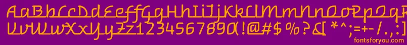 Police WarnesRegular – polices orange sur fond violet