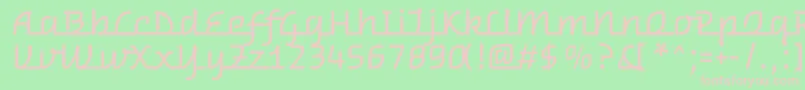 WarnesRegular Font – Pink Fonts on Green Background