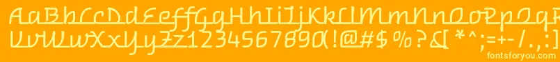 WarnesRegular Font – Yellow Fonts on Orange Background