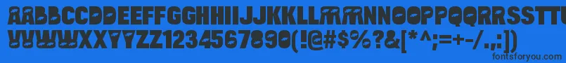 Шрифт BulltoadfishRegular – чёрные шрифты на синем фоне