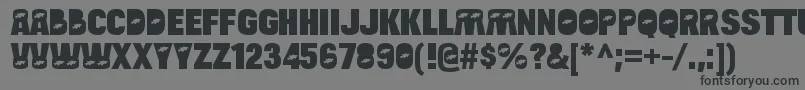 BulltoadfishRegular-Schriftart – Schwarze Schriften auf grauem Hintergrund