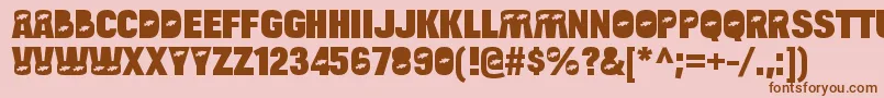 BulltoadfishRegular Font – Brown Fonts on Pink Background