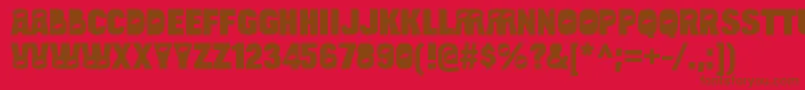 BulltoadfishRegular Font – Brown Fonts on Red Background