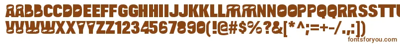 Шрифт BulltoadfishRegular – коричневые шрифты на белом фоне