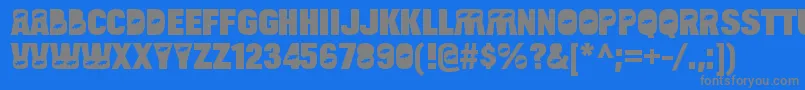 Czcionka BulltoadfishRegular – szare czcionki na niebieskim tle