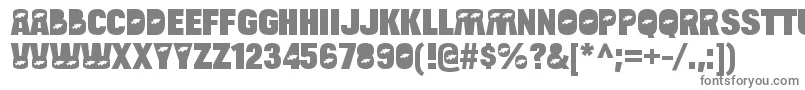 BulltoadfishRegular Font – Gray Fonts on White Background