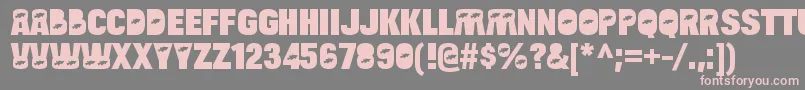 More about BulltoadfishRegular Font BulltoadfishRegular Font – Pink Fonts on Gray Background