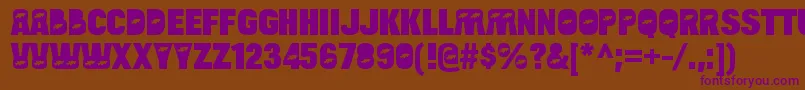 BulltoadfishRegular Font – Purple Fonts on Brown Background