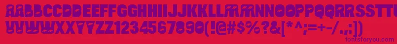 BulltoadfishRegular-fontti – violetit fontit punaisella taustalla