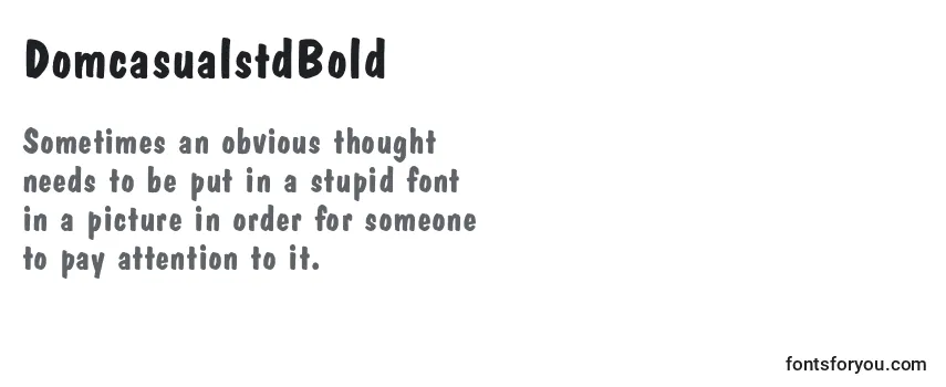 Review of the DomcasualstdBold Font