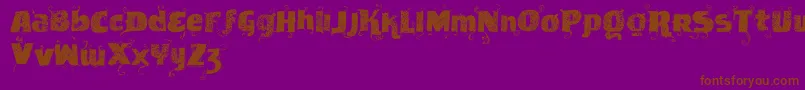 Vtksnewslabel Font – Brown Fonts on Purple Background