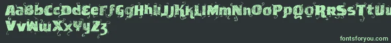 Vtksnewslabel-fontti – vihreät fontit mustalla taustalla