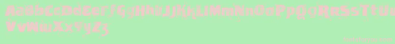 Vtksnewslabel Font – Pink Fonts on Green Background