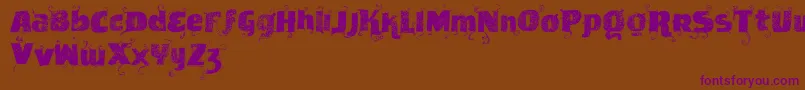 Vtksnewslabel Font – Purple Fonts on Brown Background