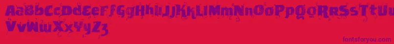 Шрифт Vtksnewslabel – фиолетовые шрифты на красном фоне