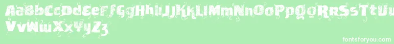 Vtksnewslabel Font – White Fonts on Green Background