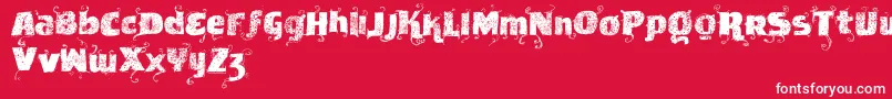 Vtksnewslabel Font – White Fonts on Red Background