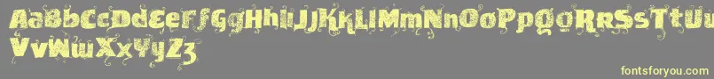 Vtksnewslabel Font – Yellow Fonts on Gray Background