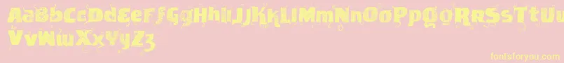 Vtksnewslabel Font – Yellow Fonts on Pink Background