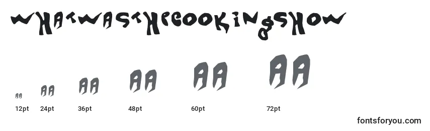 WhatWasTheCookingShow Font Sizes