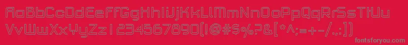 PfhaussquareproOutline Font – Gray Fonts on Red Background