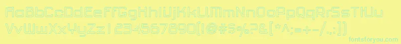 Lisätietoja PfhaussquareproOutline-fontista PfhaussquareproOutline-fontti – vihreät fontit keltaisella taustalla