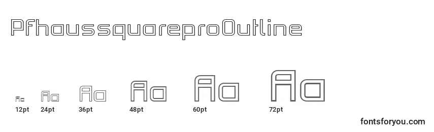 Размеры шрифта PfhaussquareproOutline