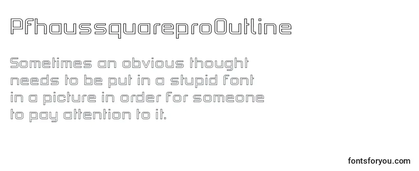 PfhaussquareproOutline Font