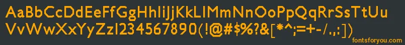 フォントJillicanhvRegular – 黒い背景にオレンジの文字