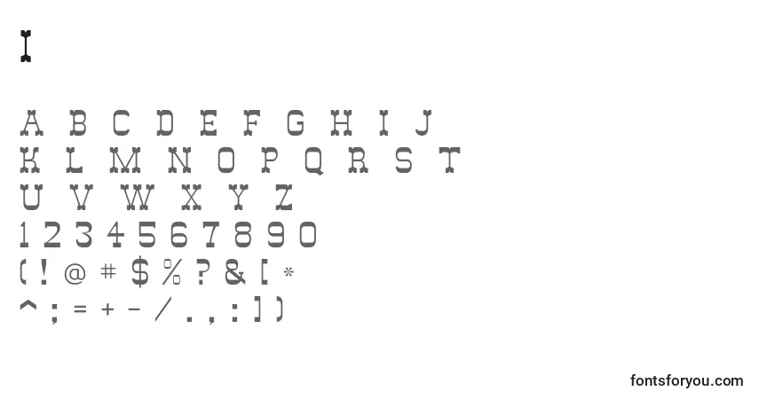 A fonte Italianskyb – alfabeto, números, caracteres especiais