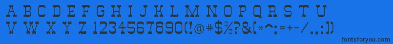 Italianskyb Font – Black Fonts on Blue Background