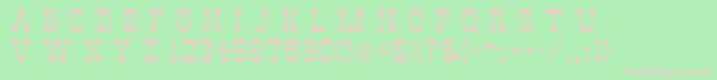 Fonte Italianskyb – fontes rosa em um fundo verde