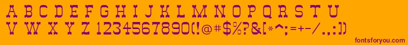 Italianskyb Font – Purple Fonts on Orange Background
