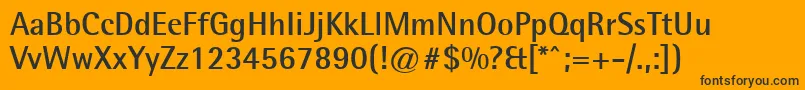 LibreSemiSansSsiBold Font – Black Fonts on Orange Background